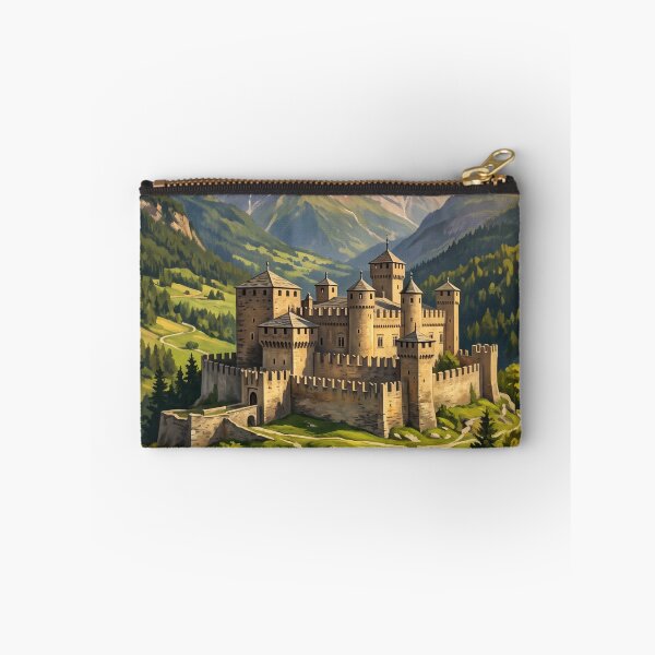 Item preview, Castello di Fénis Italy Vintage Travel Poster – Aosta Valley Medieval Castle Challant Alps designed and sold by Bomax121.