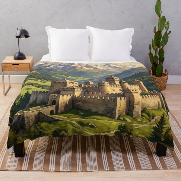 Item preview, Castello di Fénis Italy Vintage Travel Poster – Aosta Valley Medieval Castle Challant Alps designed and sold by Bomax121.
