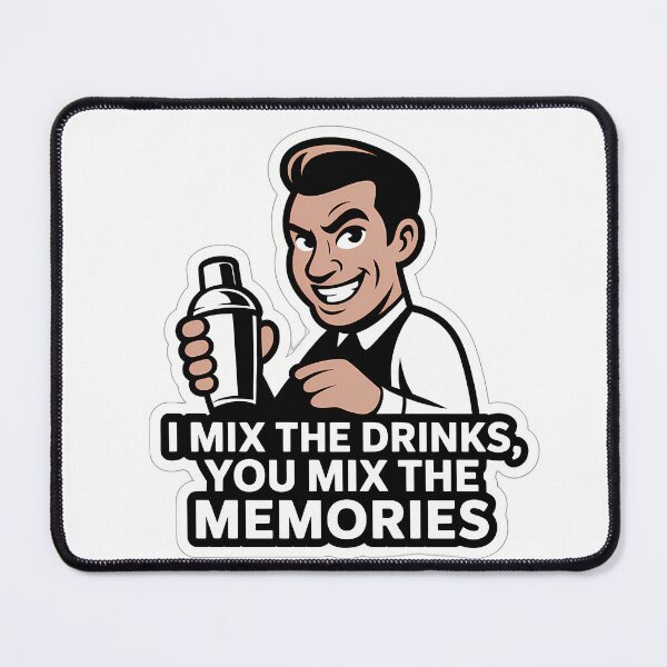 Item preview, Bartender with a Mischievous Smile designed and sold by NiftyWrx.