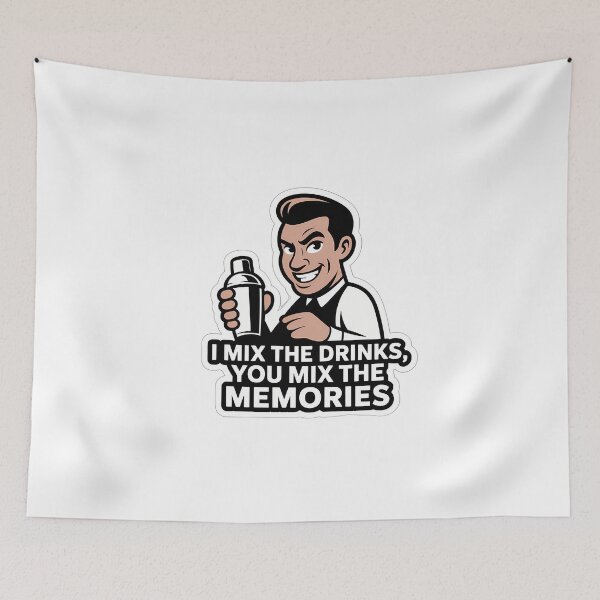 Item preview, Bartender with a Mischievous Smile designed and sold by NiftyWrx.