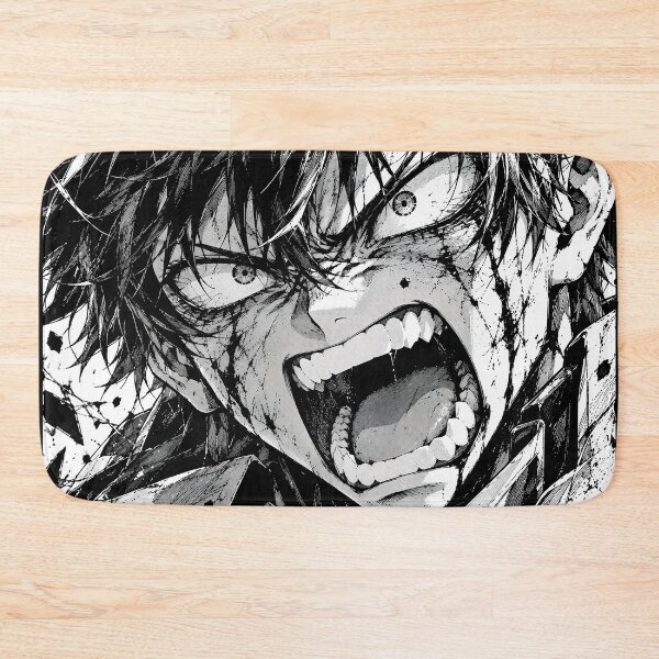 Item preview, Raging Manga Warrior – Black & White Battle Anime Art designed and sold by infinitearte.