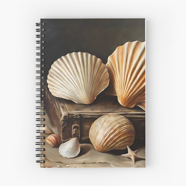Item preview, Clams on a Small Vintage Chest | Clam Motif designed and sold by UnhingedBird.
