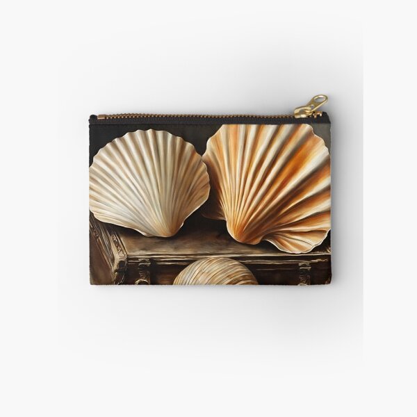 Item preview, Clams on a Small Vintage Chest | Clam Motif designed and sold by UnhingedBird.