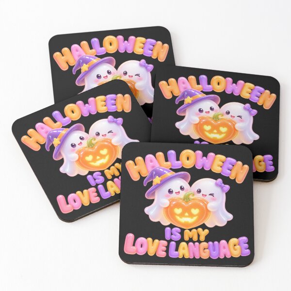 Item preview, Halloween Ghost Couple Love Language – Cute Spooky Pumpkin Halloween Design designed and sold by ManggaeJM.