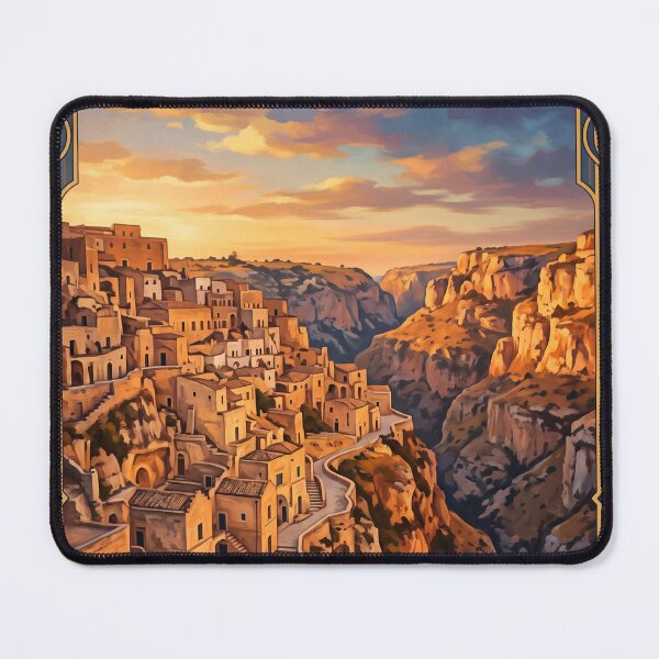 Item preview, Matera Italy Vintage Travel Poster – Sassi Cave District Rock Churches Murgia designed and sold by Bomax121.