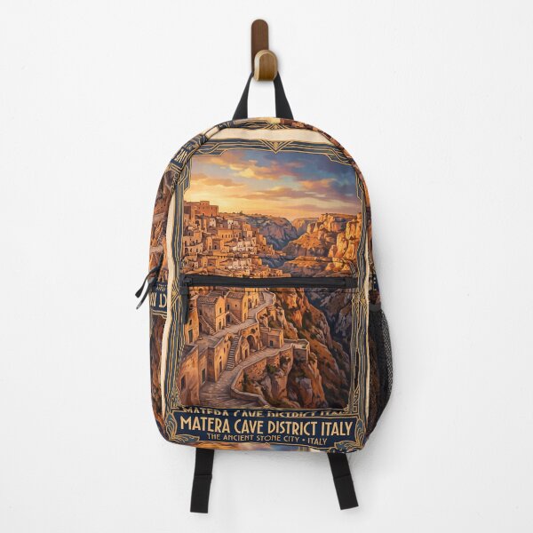 Item preview, Matera Italy Vintage Travel Poster – Sassi Cave District Rock Churches Murgia designed and sold by Bomax121.