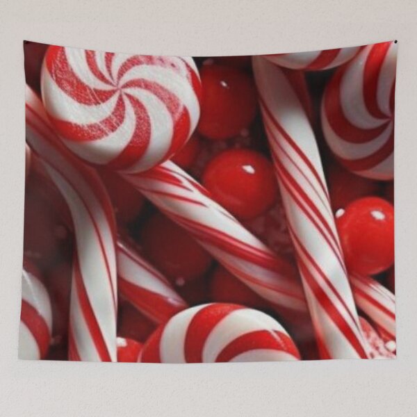 Item preview, Festive Christmas Peppermint Candy — Red and White Striped Candy Canes Pattern designed and sold by LYAN-STORE.
