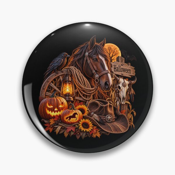 Item preview, Western Halloween Horse – Cowboy Pumpkin & Rustic Country designed and sold by  QuarterHorseArt by Just my Studio.