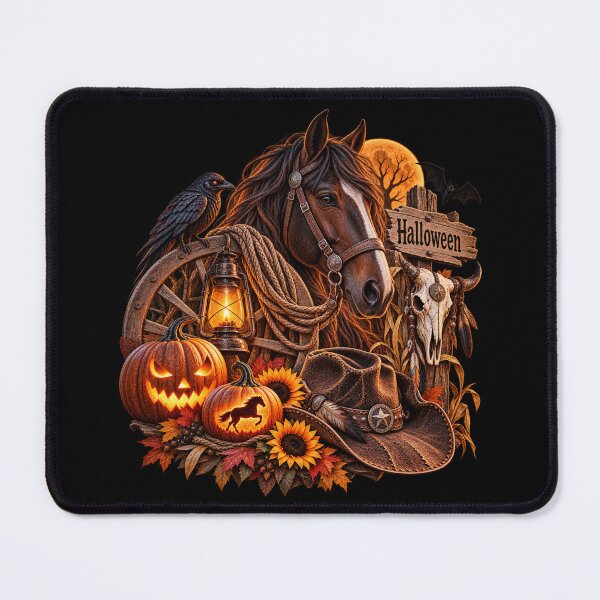 Item preview, Western Halloween Horse – Cowboy Pumpkin & Rustic Country designed and sold by QuarterHorseArt by Just my Studio.