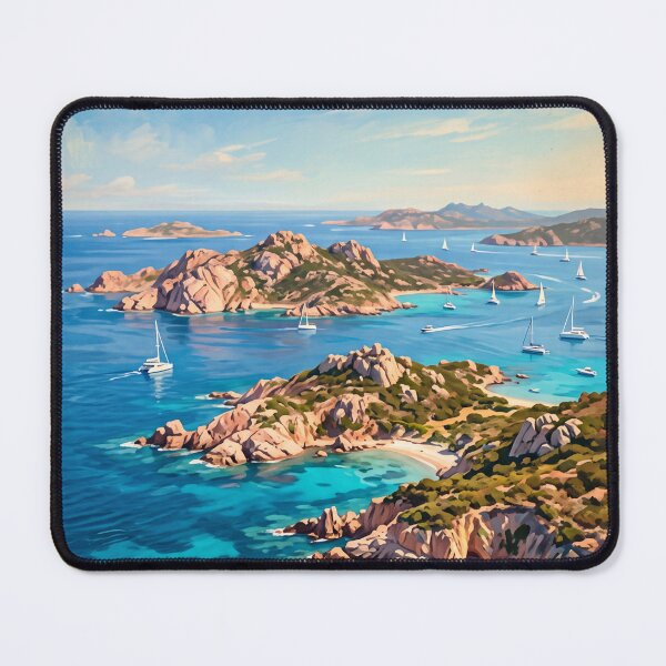 Item preview, La Maddalena Italy Vintage Travel Poster – Sardinia Archipelago Caprera Budelli Spargi designed and sold by Bomax121.