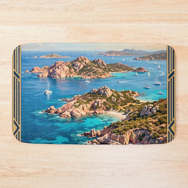 Item preview, La Maddalena Italy Vintage Travel Poster – Sardinia Archipelago Caprera Budelli Spargi designed and sold by Bomax121.