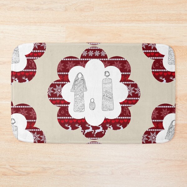 Item preview, Traditional Holiday Family Art with Winter Reindeer & Heart Patterns designed and sold by Liberarteprint.