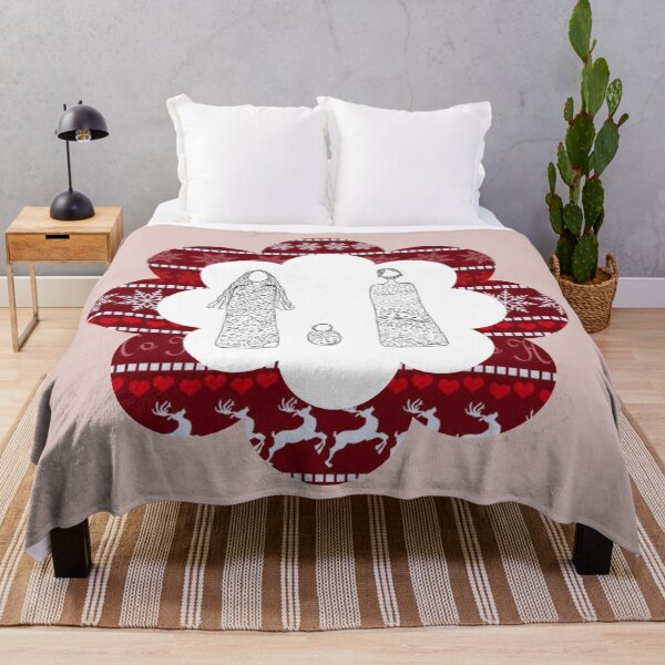 Item preview, Traditional Holiday Family Art with Winter Reindeer & Heart Patterns designed and sold by Liberarteprint.