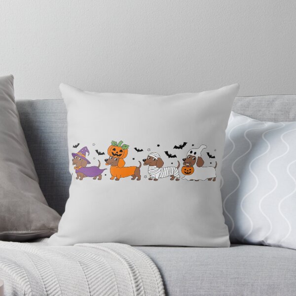 Item preview, Cute Halloween Dachshunds Trick Or Treat Art designed and sold by Zhaar.