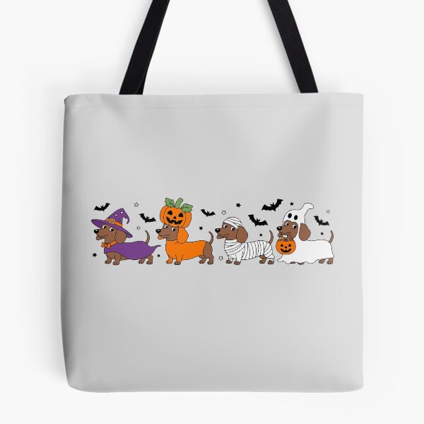 Item preview, Cute Halloween Dachshunds Trick Or Treat Art designed and sold by Zhaar.