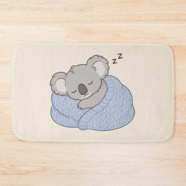 Item preview, Cute Sleeping Koala Snug In Knit Blanket Kawaii Animal designed and sold by Amir Faysal.