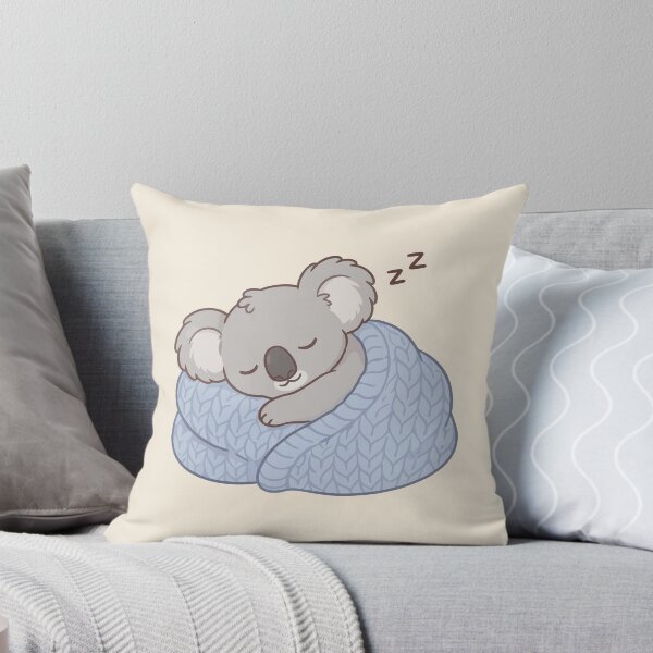 Item preview, Cute Sleeping Koala Snug In Knit Blanket Kawaii Animal designed and sold by Amir Faysal.