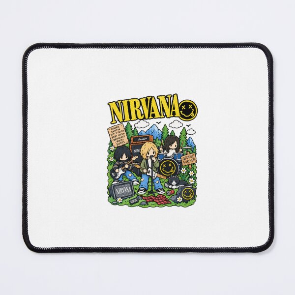 Item preview, Nirvana Cute Chibi Grunge Rock Band Live designed and sold by HytoneArt.