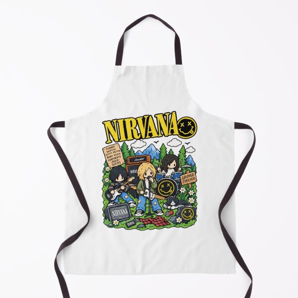 Item preview, Nirvana Cute Chibi Grunge Rock Band Live designed and sold by HytoneArt.