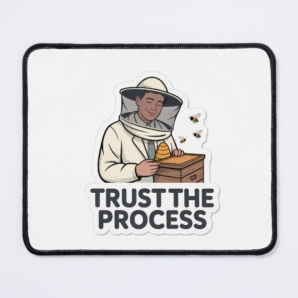 Item preview, Trust the Process Honeybee Quote designed and sold by NiftyWrx.