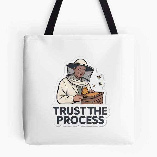 Item preview, Trust the Process Honeybee Quote designed and sold by NiftyWrx.