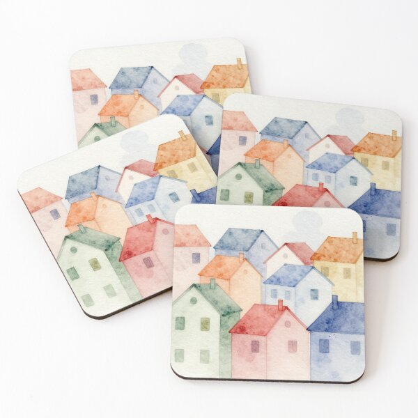 Item preview, Watercolour houses designed and sold by Judith Murphy.