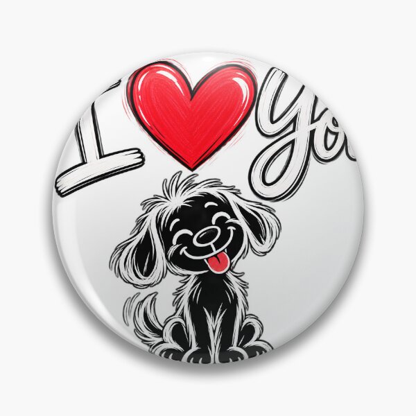 Item preview, I Heart You Puppy | Cute Dog Love Doodle designed and sold by CalmMandala.