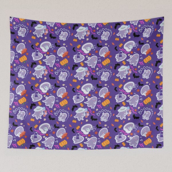 Item preview, Cute Halloween Ghosts & Pumpkins Seamless Pattern designed and sold by Christina Angele Design.