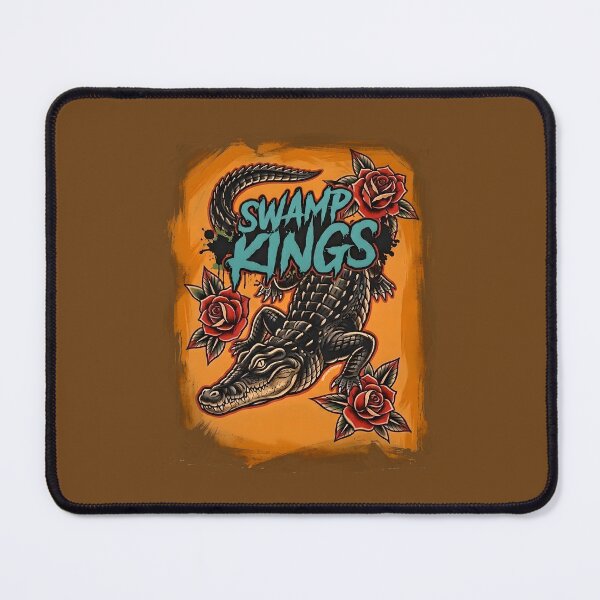 Item preview, Swamp Kings Vintage Alligator Croc Traditional Tattoo Art designed and sold by BrainConstip.