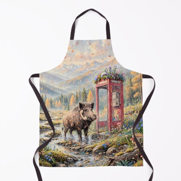 Item preview, Funny Boar Talking on the Phone in Autumn Forest designed and sold by m-y-A-I-A-R-T-.