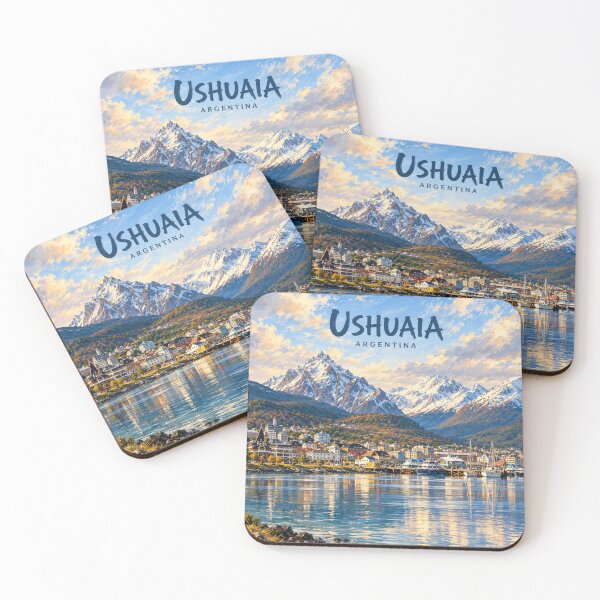 Item preview, Ushuaia Painterly Patagonian City Impression designed and sold by MichaeIRellov.