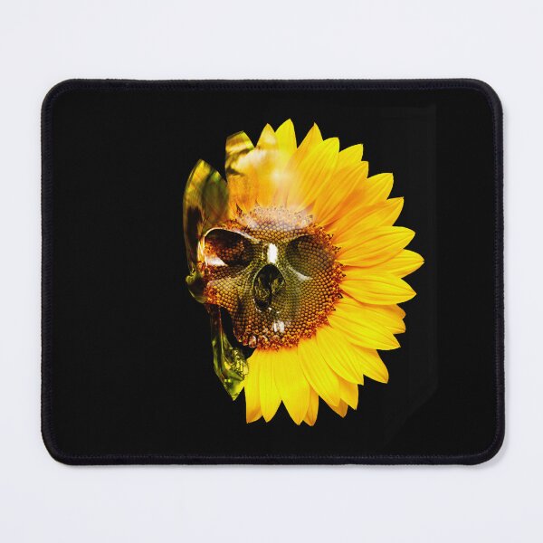 Item preview, Sunflower Skull – Dark Floral Skull Art designed and sold by Nicole Bleck.