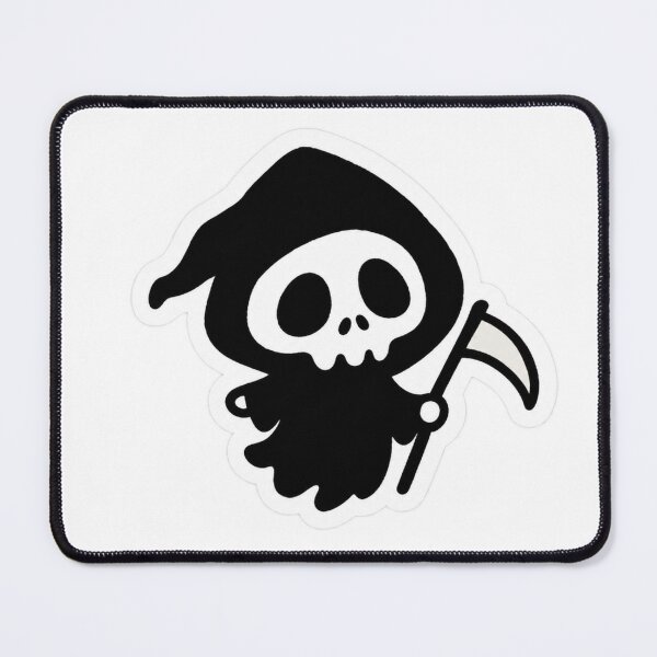 Item preview, Cute Grim Reaper Sticker designed and sold by Ashen Threads Studio.