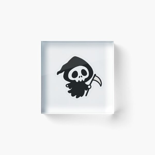 Item preview, Cute Grim Reaper Sticker designed and sold by Ashen Threads Studio.