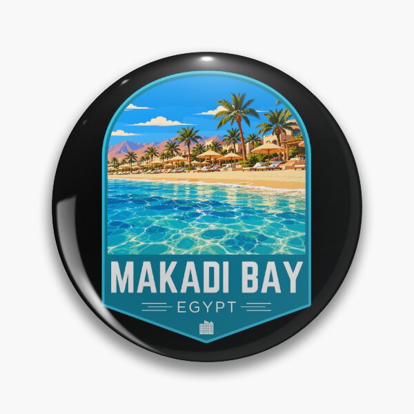 Item preview, Makadi Bay in Egypt, Retro Travel Art Emblem designed and sold by MaateoDesign.