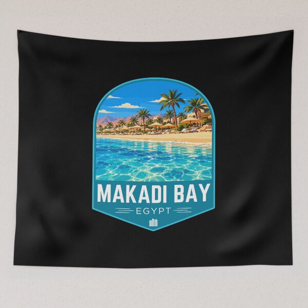 Item preview, Makadi Bay in Egypt, Retro Travel Art Emblem designed and sold by MaateoDesign.