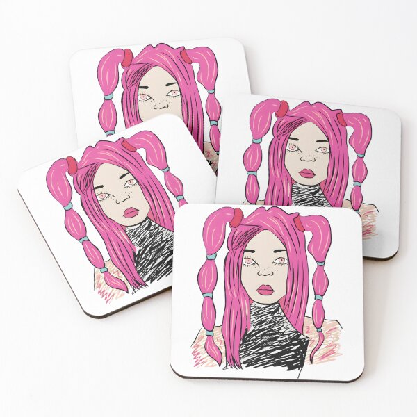 Item preview, Pink Pigtail Portrait designed and sold by pinky-lover.