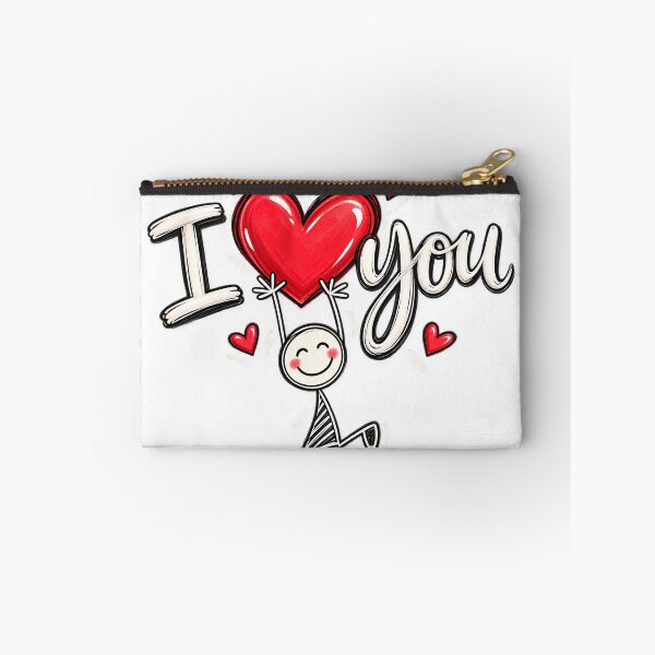 Item preview, I Love You | Cute Heart & Happy Doodle Character designed and sold by CalmMandala.