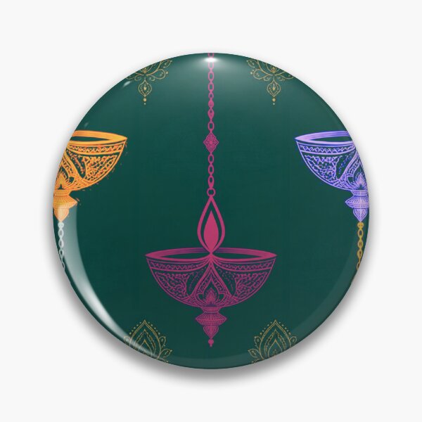 Item preview, Luxury Diwali Hanging Diya Pattern designed and sold by Paper&Palette.