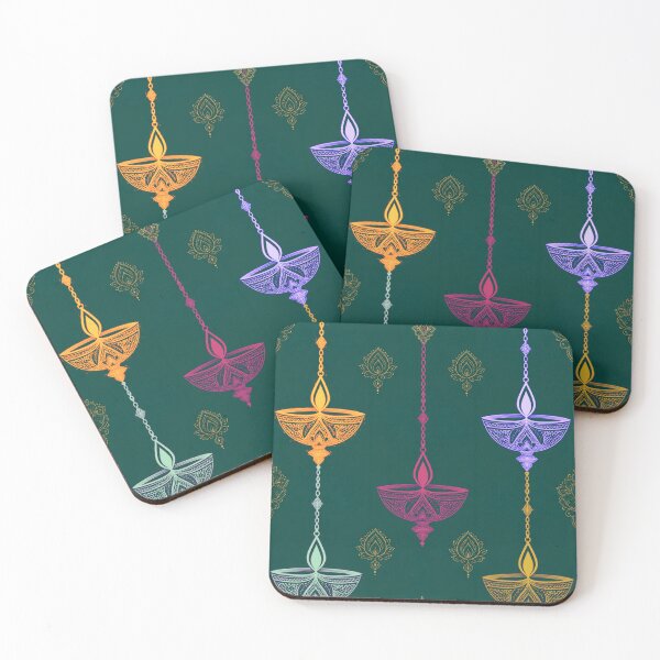 Item preview, Luxury Diwali Hanging Diya Pattern designed and sold by Paper&Palette.
