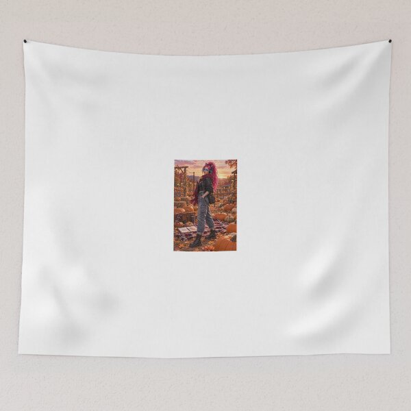 Item preview, Cathryne in a pumpkin patch at sunset designed and sold by CathryneDelamort.