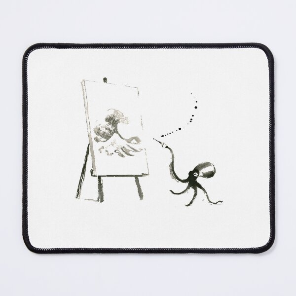 Item preview, Little Octopus Artist – Mount Fuji & Waves designed and sold by YohakuPause.