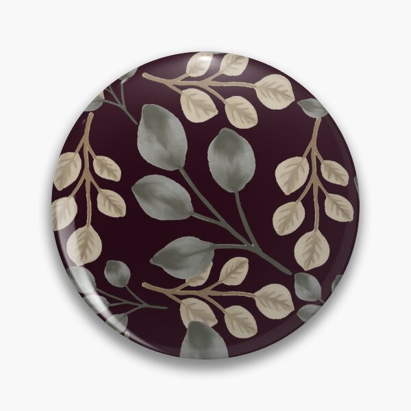 Item preview, Eucalyptus Leaves Dark Burgundy Seamless Pattern Art designed and sold by ​Jyoti Digital Artist.