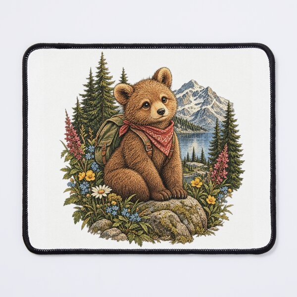 Artikelvorschau, Vintage-Illustration eines Igels und eines Waldpilzes entworfen und verkauft von lovepower.