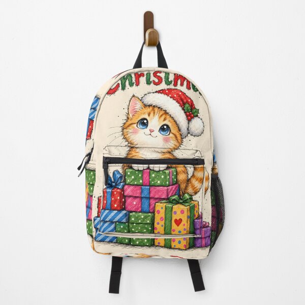 Item preview, Cute Christmas Kitten with Santa Hat designed and sold by Pure Craft.
