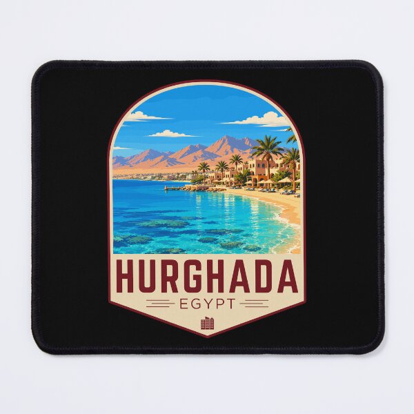 Item preview, Hurghada in Egypt, Retro Travel Art Emblem designed and sold by MaateoDesign.