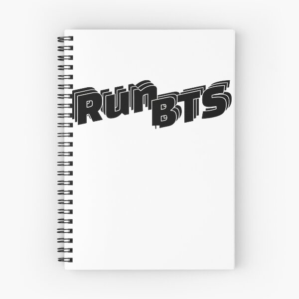 Item preview, Run BTS Typography Design in White - Bold and Minimalist Style designed and sold by TechnoSMI.