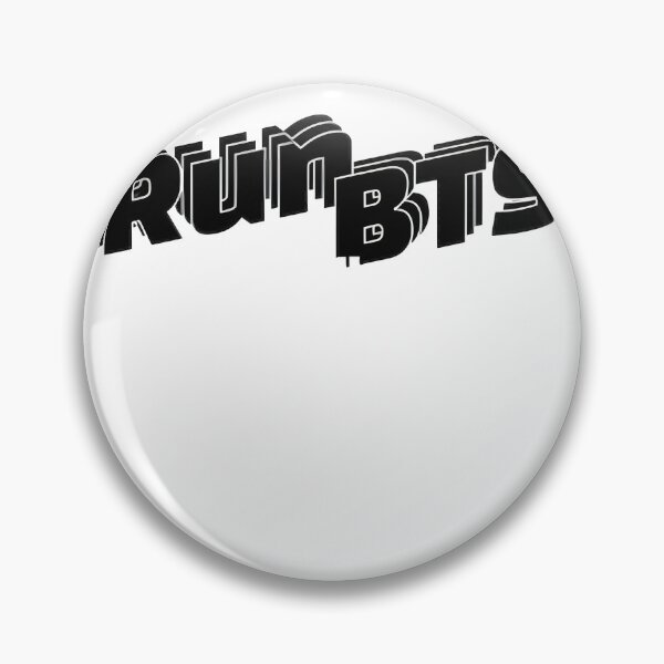 Item preview, Run BTS Typography Design in White - Bold and Minimalist Style designed and sold by TechnoSMI.
