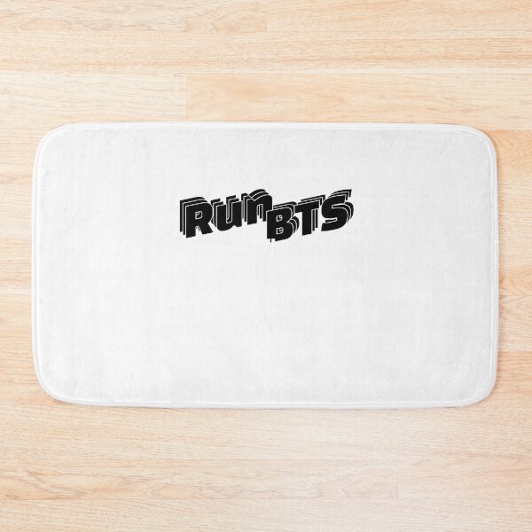 Item preview, Run BTS Typography Design in White - Bold and Minimalist Style designed and sold by TechnoSMI.