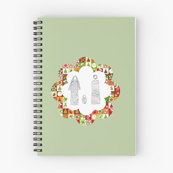 Item preview, Joyful Holiday Family Illustration on Busy Festive Pattern Design designed and sold by Liberarteprint.